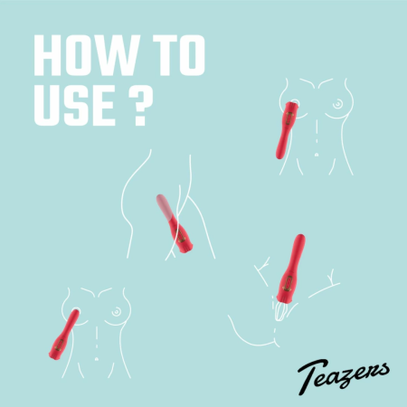 Teazers Dual-Action Intimate Device with Licking Function, Pink