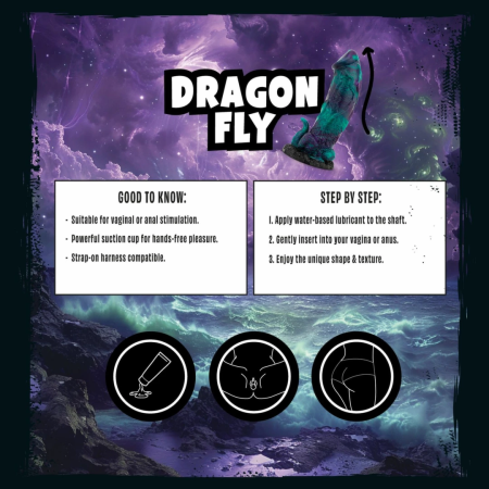 Mythical Mates Dragonfly Model Intimate Toy Purple-Green Large