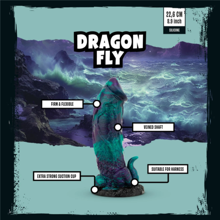 Mythical Mates Dragonfly Model Intimate Toy Purple-Green Large