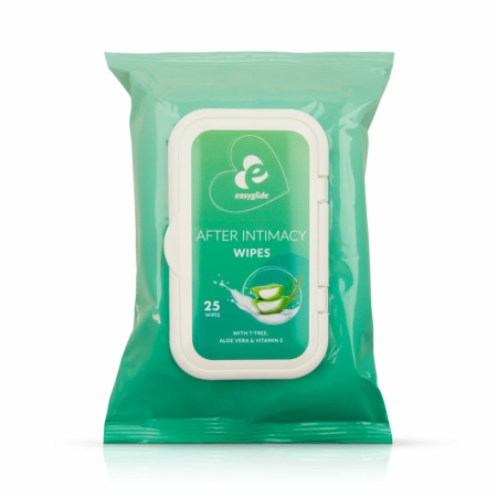 EasyGlide After Intimacy Refreshing Wipes with Aloe & Tea Tree Oil 20pcs