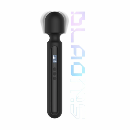 BLAQ Digital Super Wand Black - XL Flexible Massage Device with Display