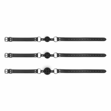 Bedroom Fantasies Adjustable Ball Gag Set 3-Pack Black - Breathable Design