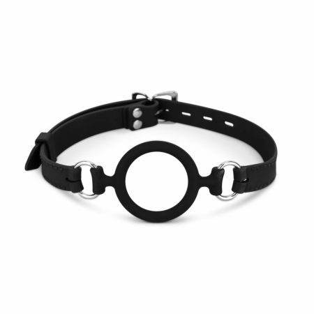 Bedroom Fantasies Silicone O-Gag Black - Adjustable Comfort Strap