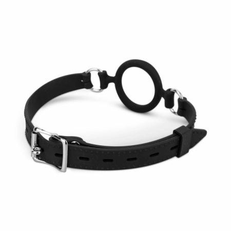 Bedroom Fantasies Silicone O-Gag Black - Adjustable Comfort Strap