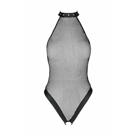 Passion Moonlight Bodysuit Black - Lace Mesh, Open Crotch, S-XXXL