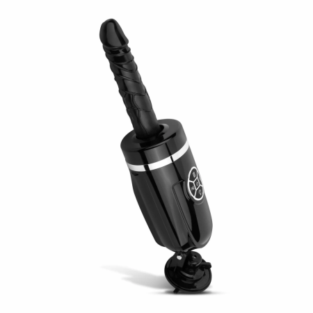 Teazers Thrusting Silicone Intimate Machine with Suction Cup Black 23cm