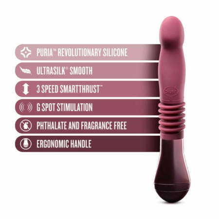 Blush Temptasia Trixie Thrusting Silicone Device Wine Red 25.5-28.5cm