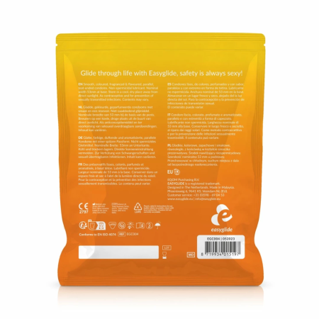 EasyGlide Flavored Latex Condoms 40 pcs - Assorted Fruit Aroma, Anatomical Fit