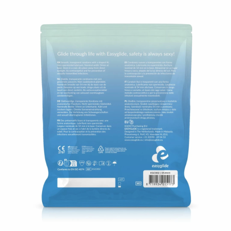 EasyGlide Original 40-Pack Anatomically Shaped Smooth Condoms