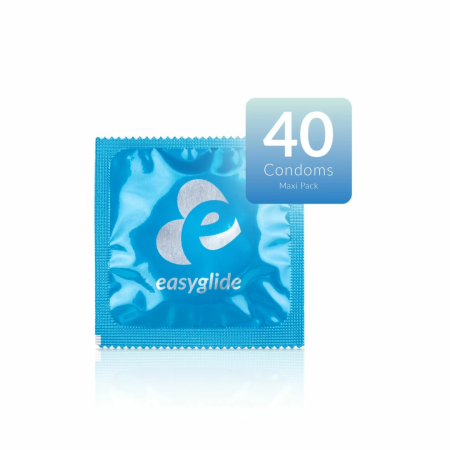 EasyGlide Original 40-Pack Anatomically Shaped Smooth Condoms