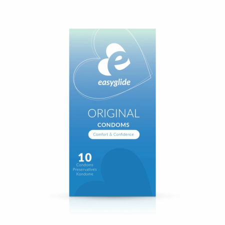 EasyGlide Original Natural Latex Condoms 10 pcs Anatomical Fit