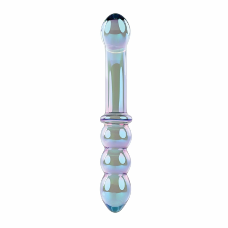 Evolved Shiny Wand Galaxy Glass Massager Iridescent Blue-Purple 19cm