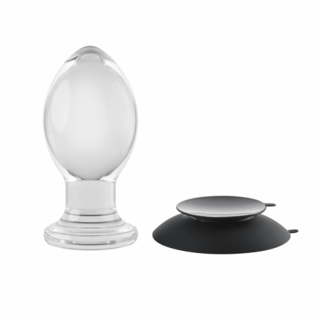 Evolved Crystal Ball Plug - Clear Silicone Base, Smooth Plastic Shape