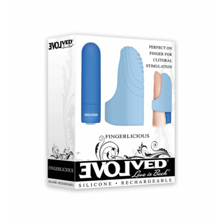 Evolved Fingerlicious Blue - Compact Rechargeable Finger Device with 10 Modes