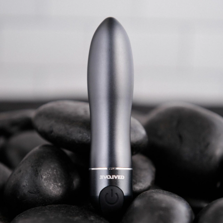 Evolved Travel Gasm Compact Bullet Vibrator Black Waterproof USB