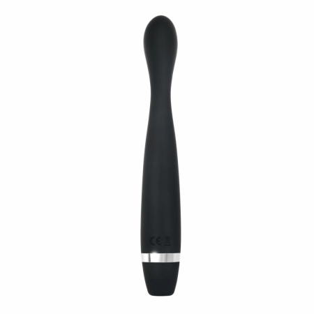 Evolved Skinny Curved Silicone Vibrator Black - 10 Modes, Waterproof