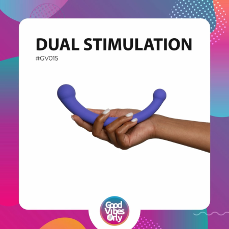 Good Vibes Only Jane Dual-Ended Silicone Vibrator Purple 10 Modes