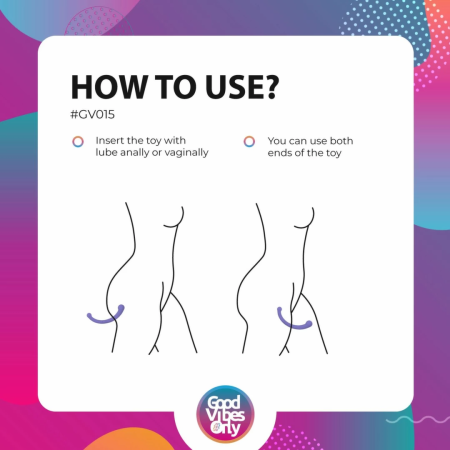 Good Vibes Only Jane Dual-Ended Silicone Vibrator Purple 10 Modes