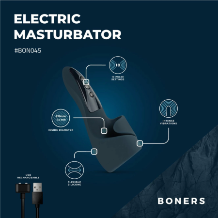 Boners Electric Intimate Machine Blue - Open System, Waterproof, Adjustable Vibration