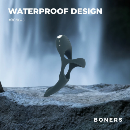 Boners Triple Ring Blue - Silicone Intimate System, USB Rechargeable