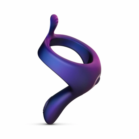 Hueman Vibrating Intimate Ring Blue Silicone 10-Mode Rechargeable