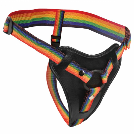 Pipedream Take the Rainbow Adjustable Universal Harness, Black