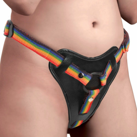 Pipedream Take the Rainbow Adjustable Universal Harness, Black