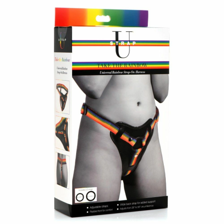 Pipedream Take the Rainbow Adjustable Universal Harness, Black