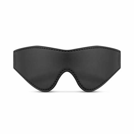 EasyToys Faux Leather Eye Mask Black Comfortable Adjustable Strap