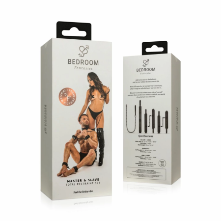 EasyToys Total Restraint Set Black - Adjustable Synthetic Leather Kit