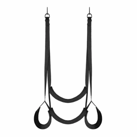 Loving Joy Adjustable Intimate Swing with Soft Fleece Support, Black