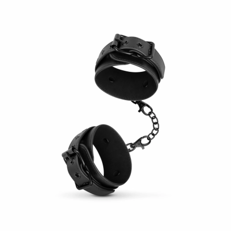 SINNER GEAR Faux Leather Adjustable Handcuffs Black 18-28cm