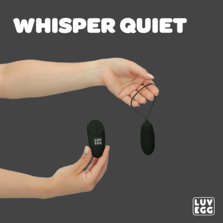 LUV EGG Black Wireless Silicone Intimate Device with 10 Modes