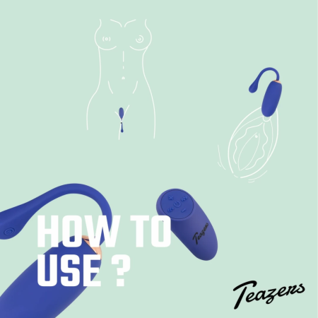 Teazers Vibrating Egg Model - 10-Function, USB Rechargeable, Purple