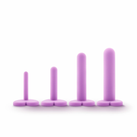 Blush Wellness Silicone Dilator Kit Purple 4 Sizes Anatomical Design