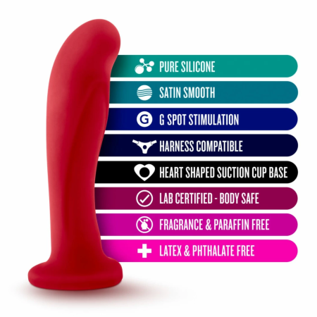 Blush Temptasia Jezebel Silicone Intimate Device Crimson 15.8cm