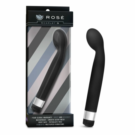 Rose Scarlet G Black - Ergonomic G-Spot Vibrator, Satin Finish