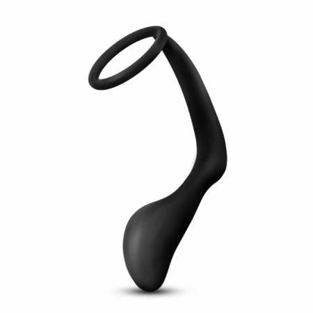 Blush Anal Adventures Platinum Silicone Plug & Performance Ring, Black