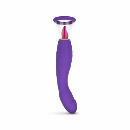 EasyToys Intimate Vacuum System & Dual-Ended Vibrator, Purple, USB