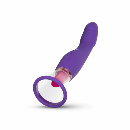 EasyToys Intimate Vacuum System & Dual-Ended Vibrator, Purple, USB