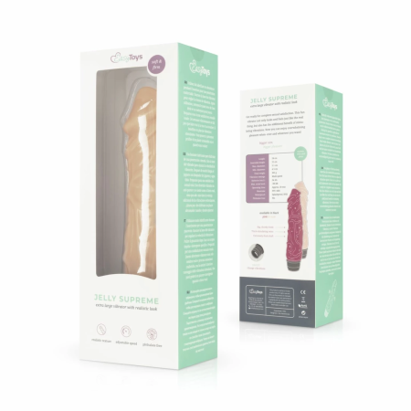 Jelly Supreme Flexible Model - Veined Intimate Machine, 21 cm, Clear