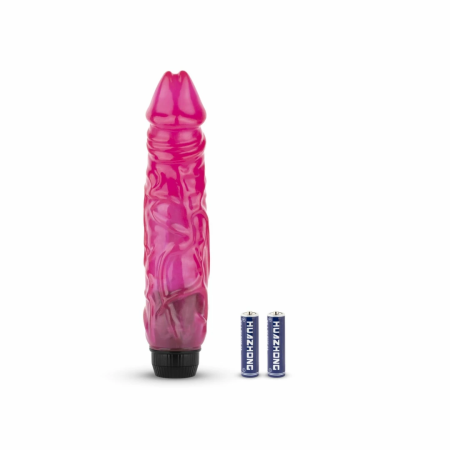 Dream Toys Jelly Supreme Pink Glitter Vibrating Intimate Device 22cm