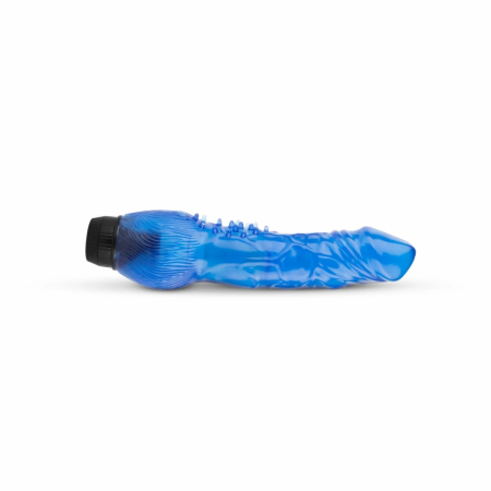 Jelly Infinity Vibrator Blue - Flexible Silicone Model with Veined Texture