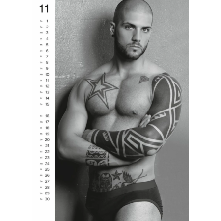 Pin-up Calendar 2025 - Artistic Male Photography Wall Calendar