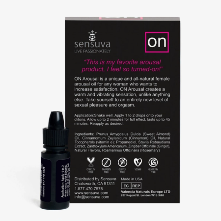 Sensuva On For Her Ultra Intimate Oil 5 ml — Enhanced Botanical Formula