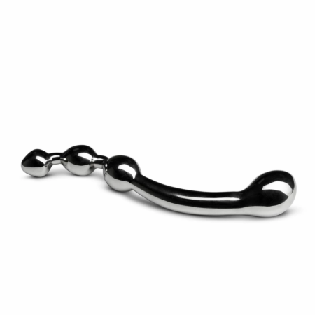 Sinner Multi-Stim Metal Wand - Curved Intimate System, Silver, 22 cm