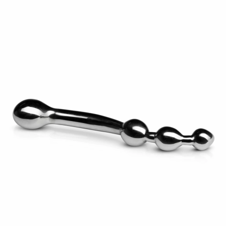 Sinner Multi-Stim Metal Wand - Curved Intimate System, Silver, 22 cm