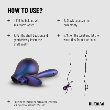 Hueman Nebula Bulb Anal Hygiene System - Compact Cleaning Tool