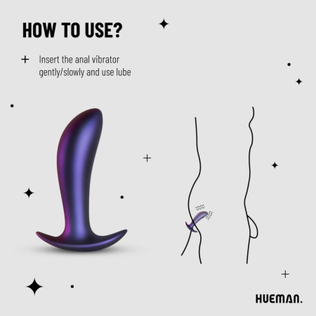 Hueman Uranus Prostate Massager Wireless 10-Mode Silicone Black