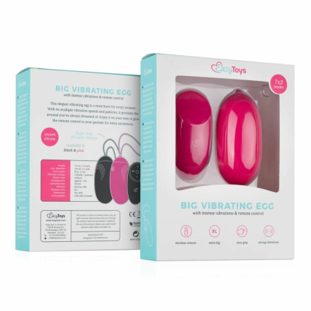 Easytoys XL Wireless Vibrating Egg Pink - Remote, Waterproof, Silicone